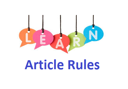 article rules in english Grammar