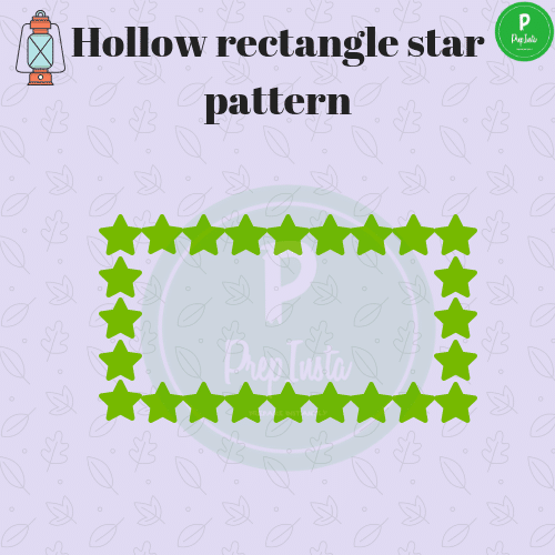 hollow rectangle star pattern