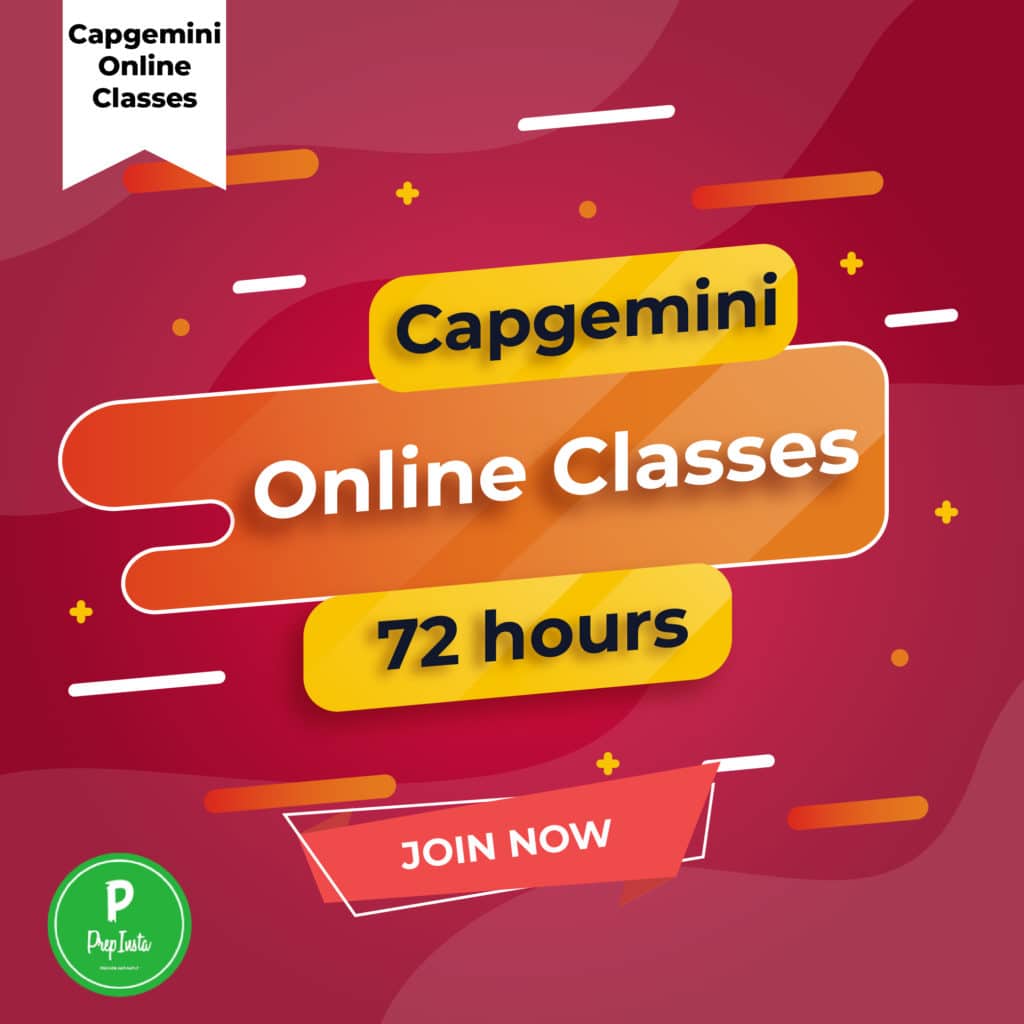 Capgemini Online Class Red Banner