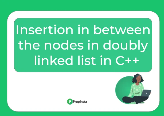 Insertion in between the nodes in doubly linked list