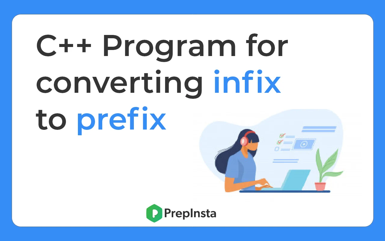 C++ Program for converting infix to prefix