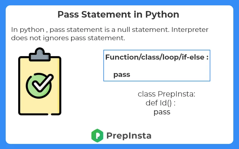 pass statement in python
