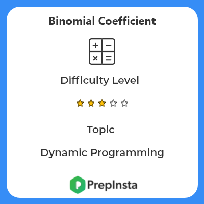 Binomial Coefficient Problem Description