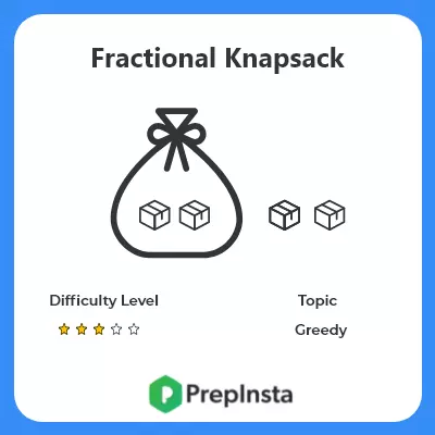 Fractional Knapsack Problem Description