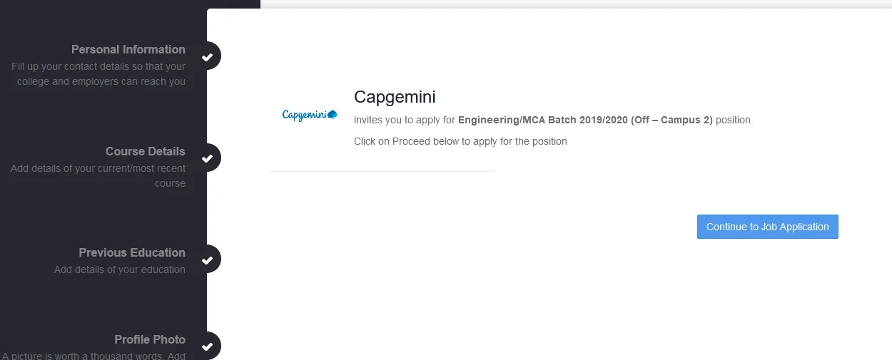 Capgemini Recruitment Process Step 8