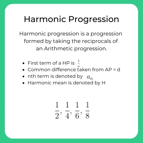 Harmonic Progression Formulas