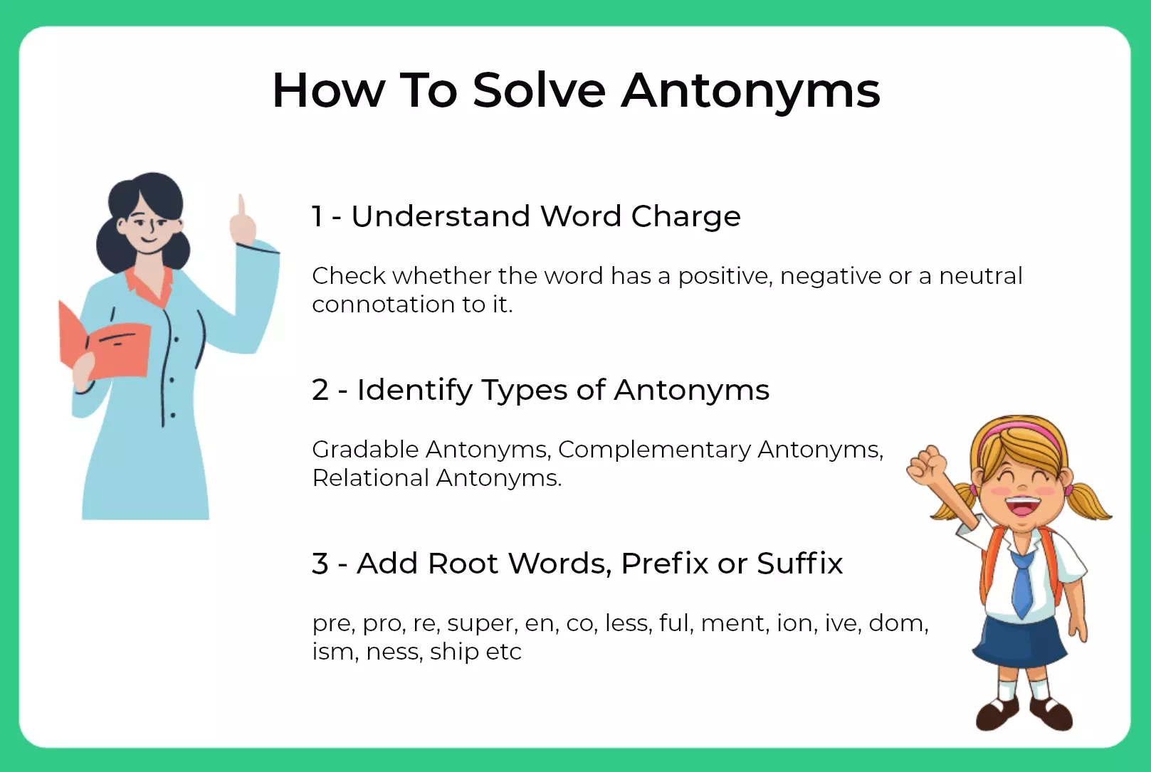 how to solve antonyms