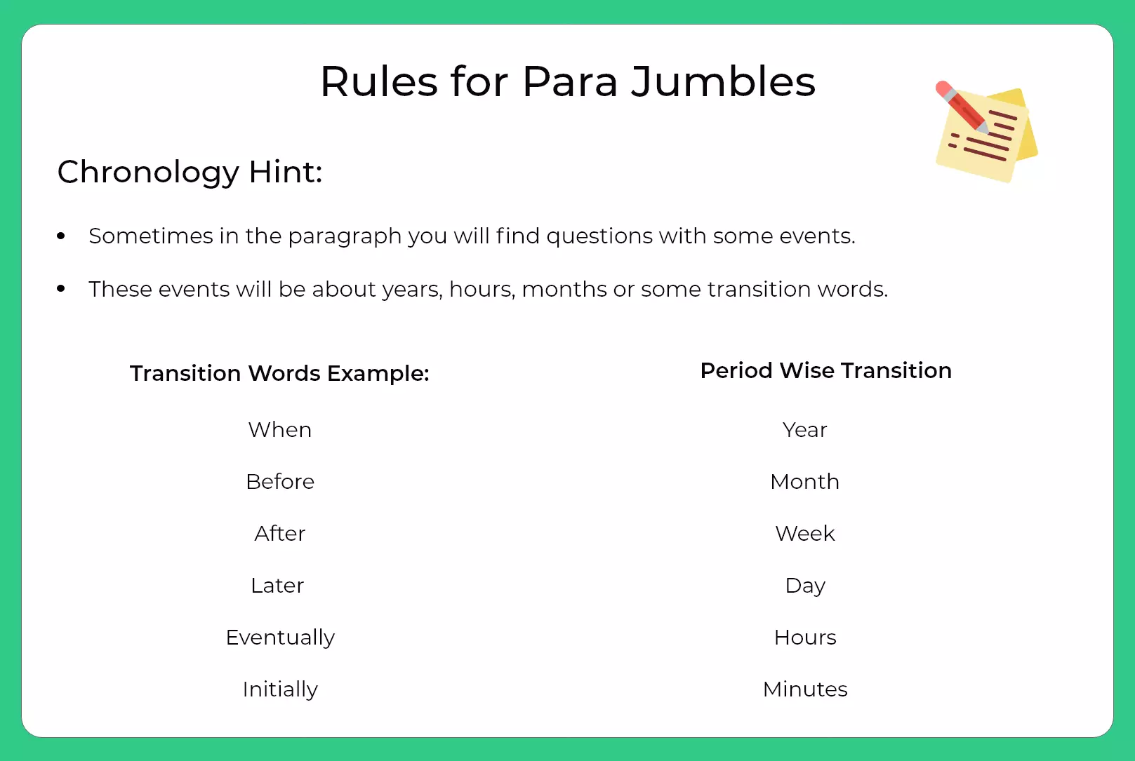 rules for para jumbles