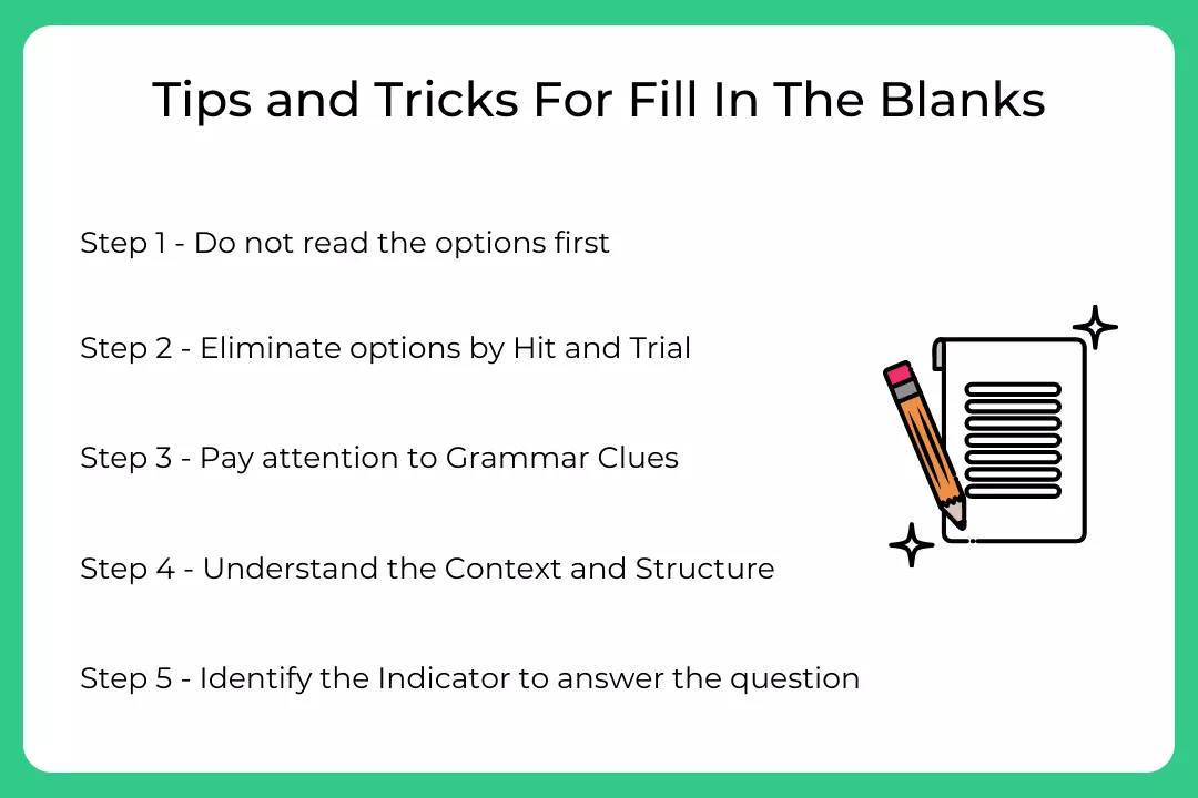 tips and tricks for fill in the blank