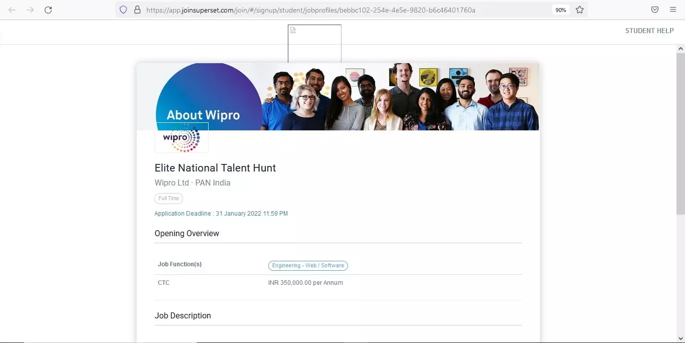Wipro NTH Registration Process