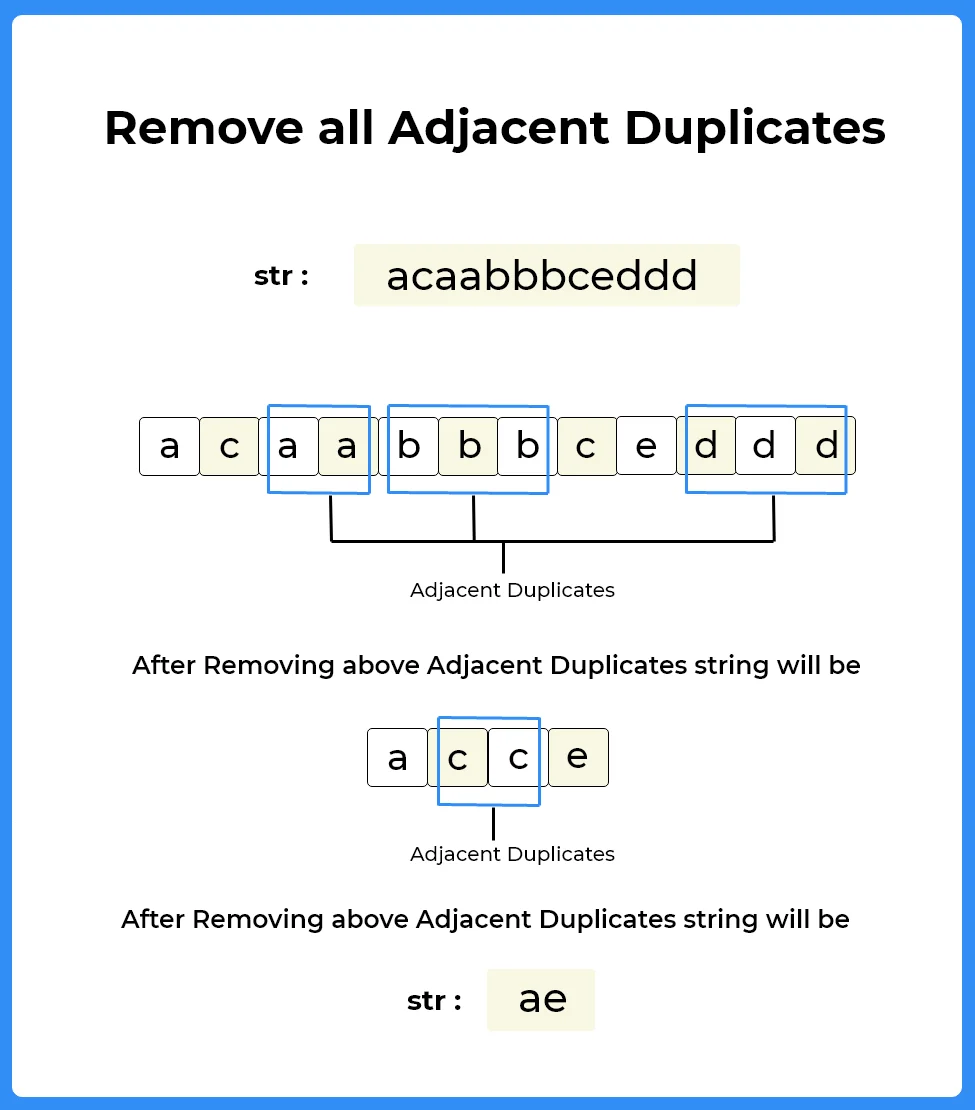 Remove all adjacent duplicates