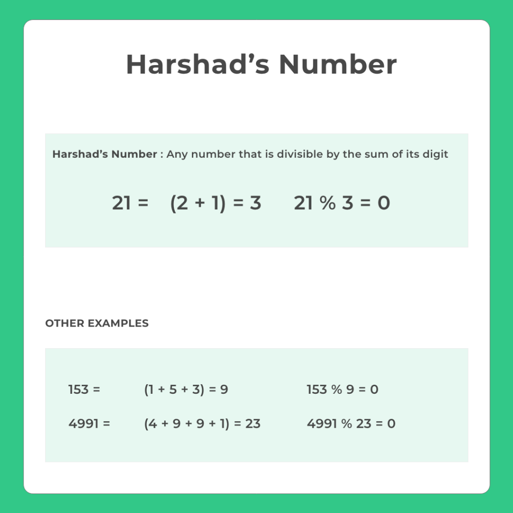 Harshads Number in C