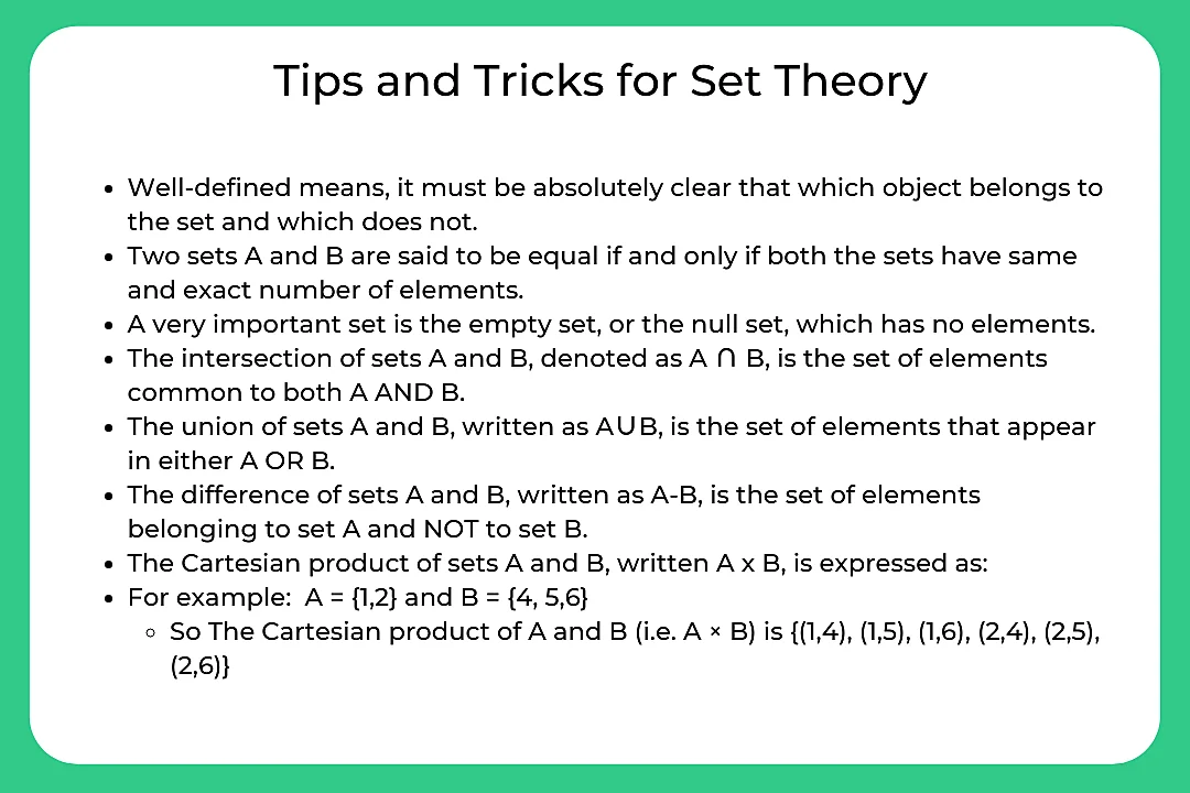 Tips and Tricks for Set Theory