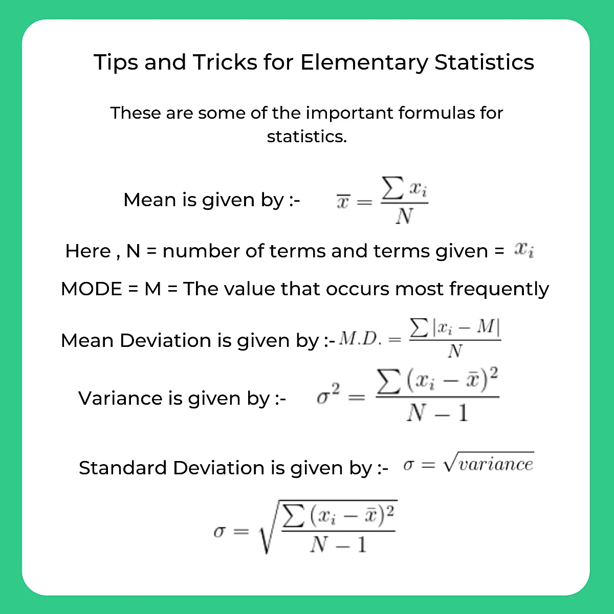Tips And Tricks For Elementary Statistics