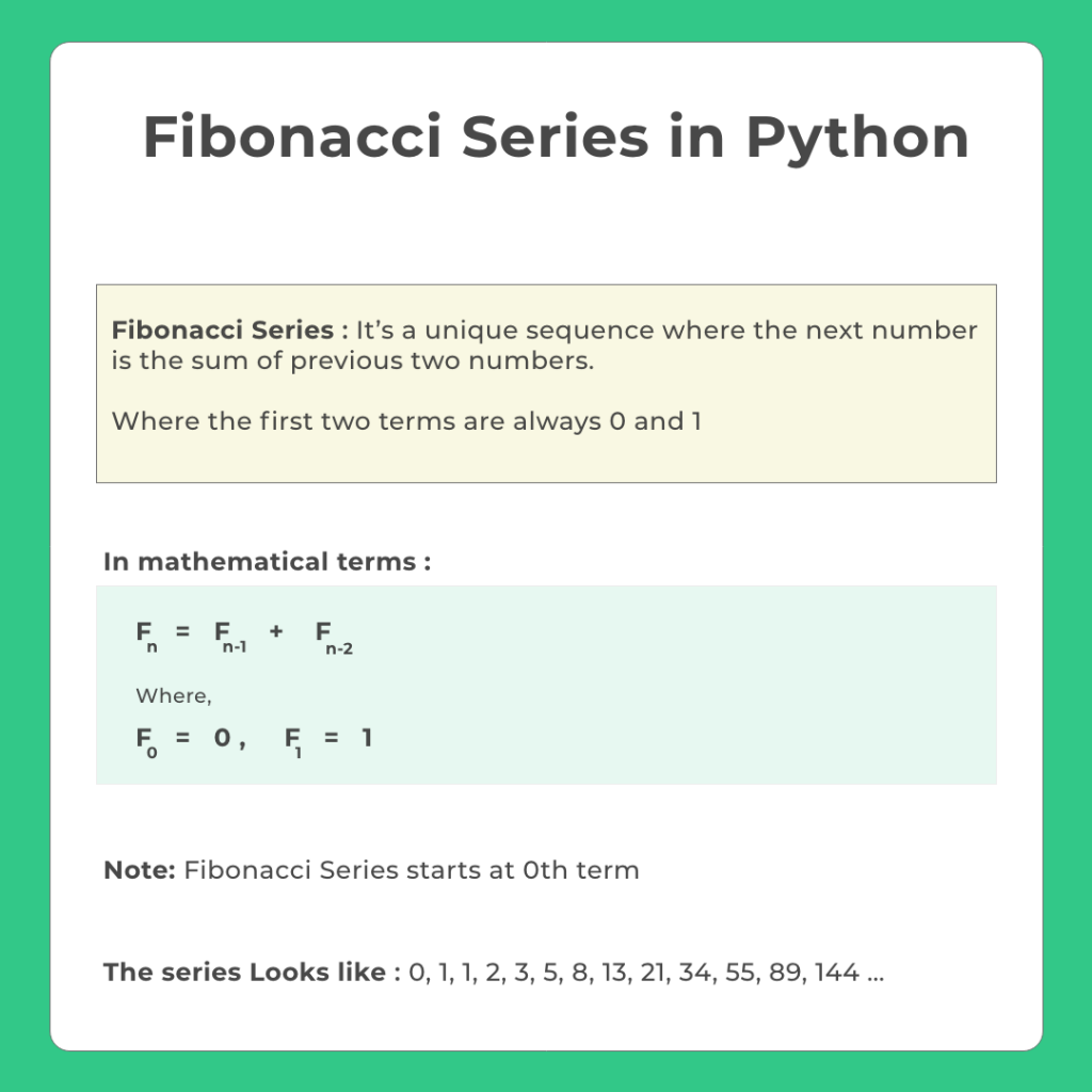 Fibonacci Series In Python Prepinsta 1756