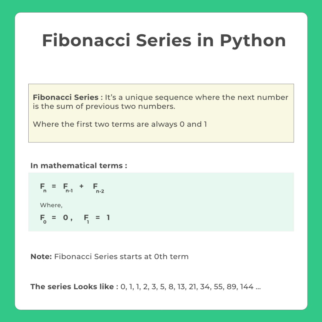 Fibonacci Series In Python Prepinsta 7855