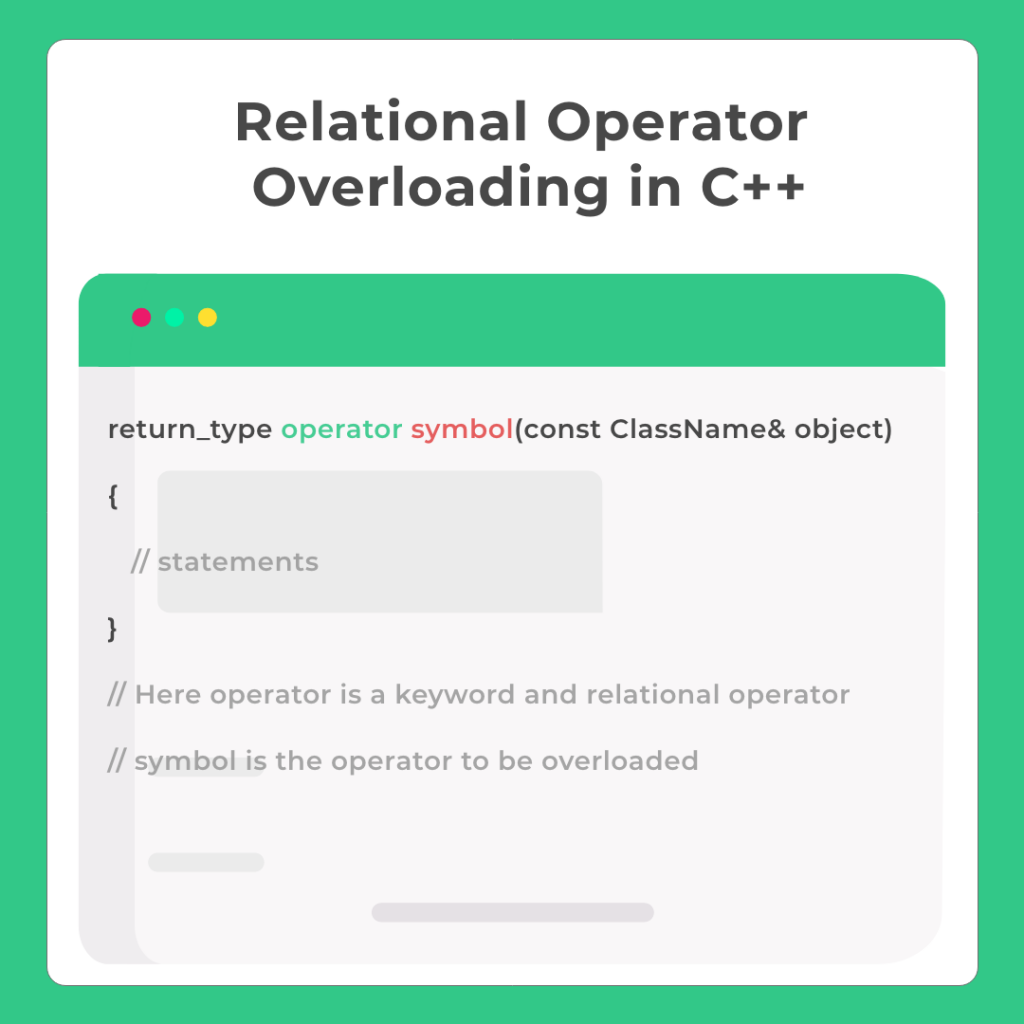 Relational Operator Overloading in C++