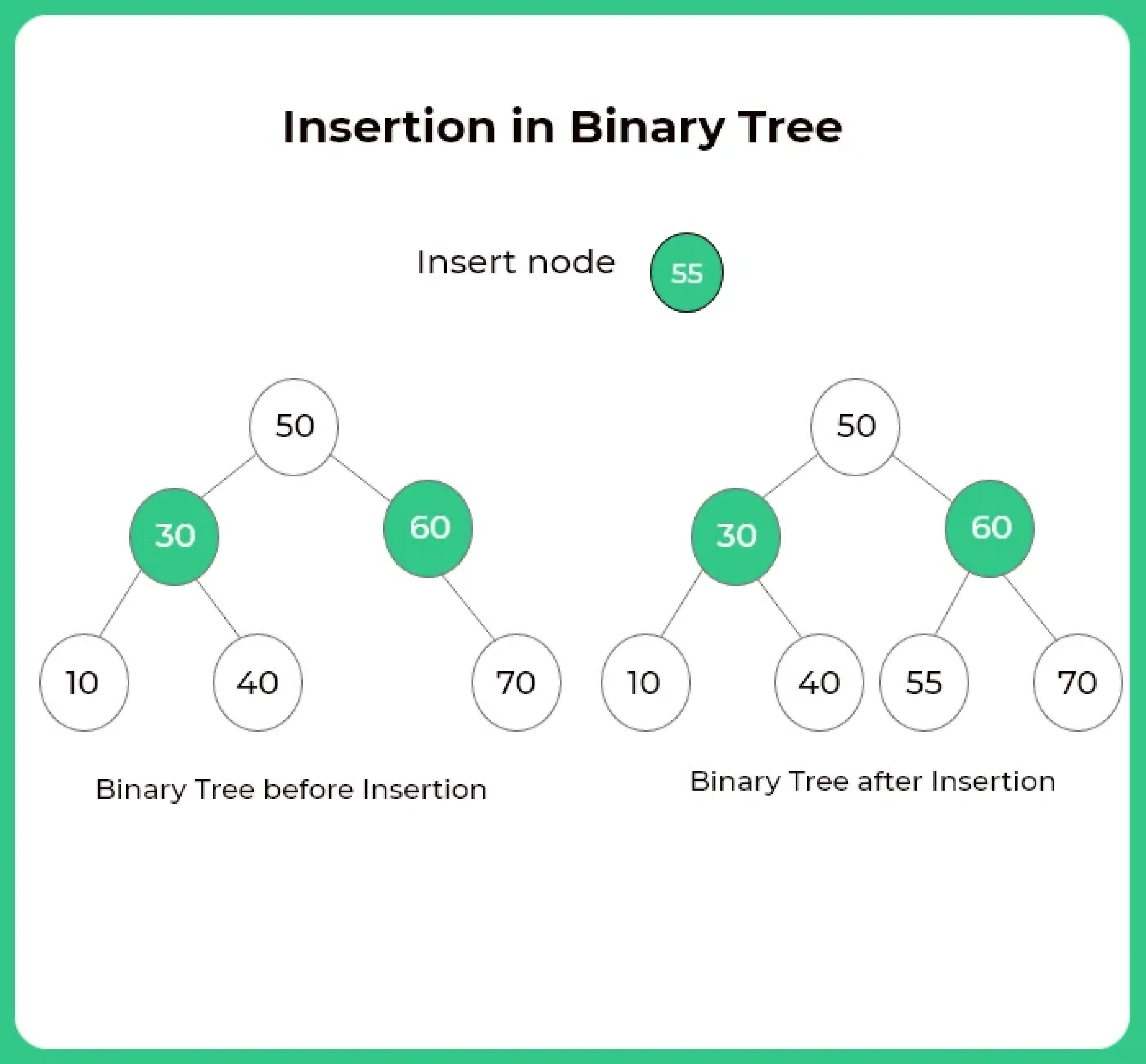 insertion in binary tree