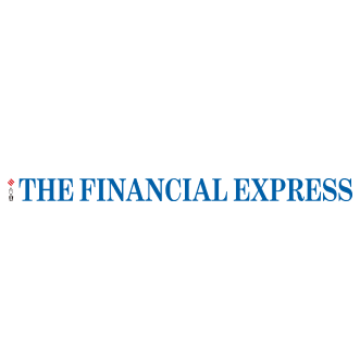 the financial express white logo